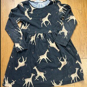 H&M Kids Grey Giraffe Long Sleeve Dress